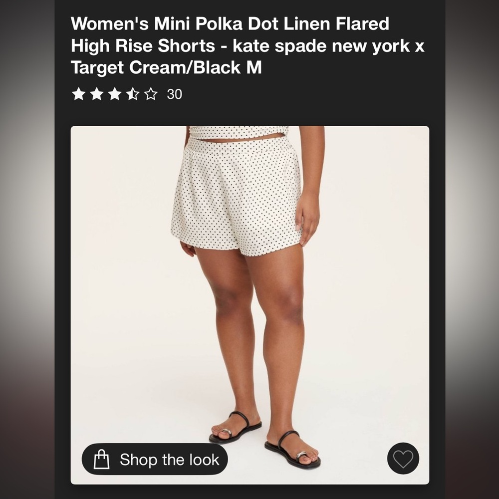 Kate Spade X Target collection polka dot shorts size M